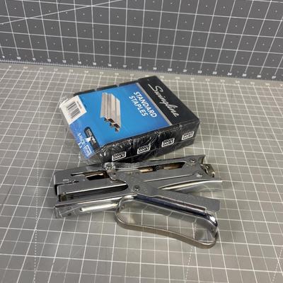 Stapler with Staple 