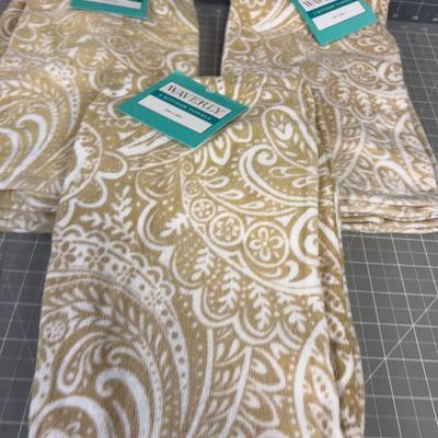 3 Sets of 2 Kitchen TOWELS All Tan