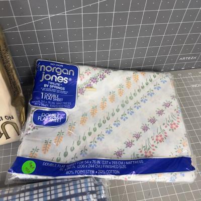 2 Vintage One Flat Sheets and two Fitted 