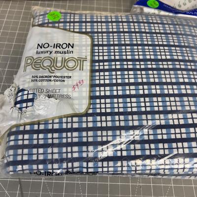 2 Vintage One Flat Sheets and two Fitted 