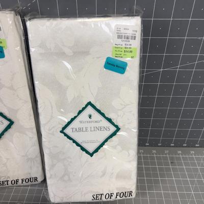 4 sets of 4 NEW Waterford NICE Napkins 
