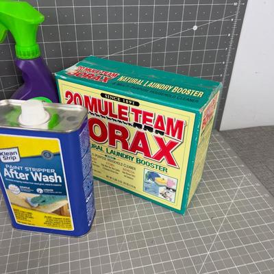 Pile of Cleaning Products in a Heavy Duty Bucket 