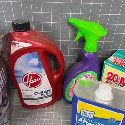 Pile of Cleaning Products in a Heavy Duty Bucket 