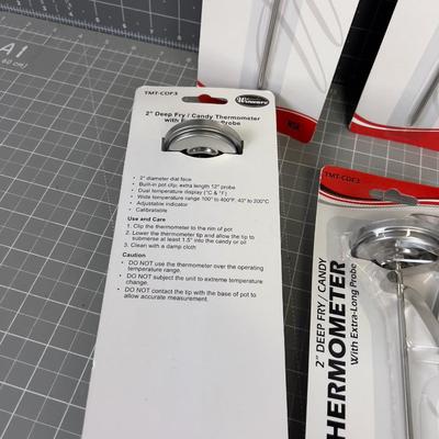 (8) 2" Face Deep Fryer Thermometers 