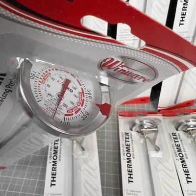 (8) 2" Face Deep Fryer Thermometers 
