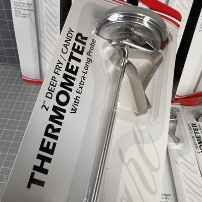 (8) 2" Face Deep Fryer Thermometers 
