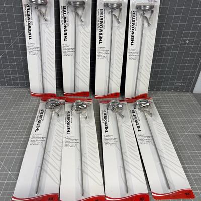(8) 2" Face Deep Fryer Thermometers 