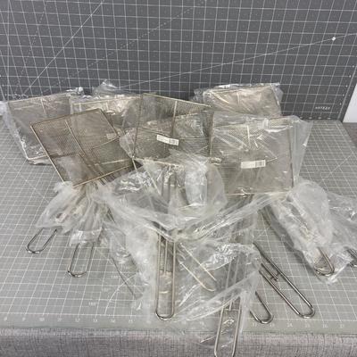 (13) 4" Square Dipper Metal NEW For Deep Fry situation
