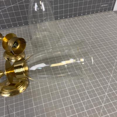 Brass Wall Sconces with glass Shades