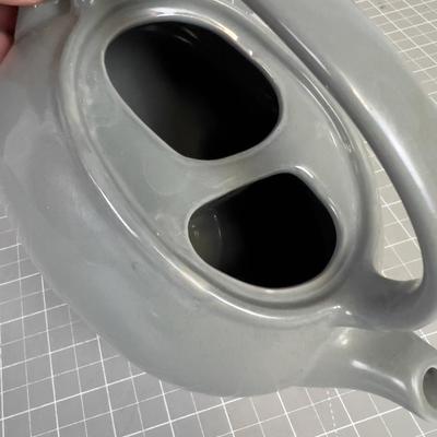 Gray DOUBLE Spout Tea Pot 