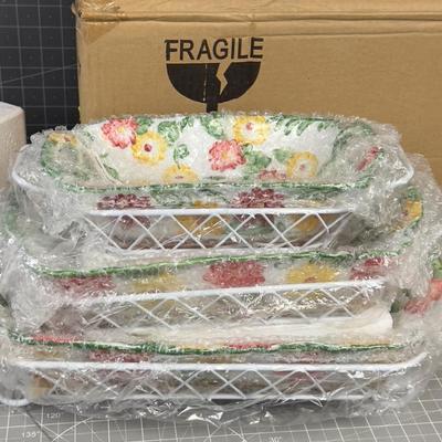 Temptations of 3 Colorful Casserole BAKING Set, Nested