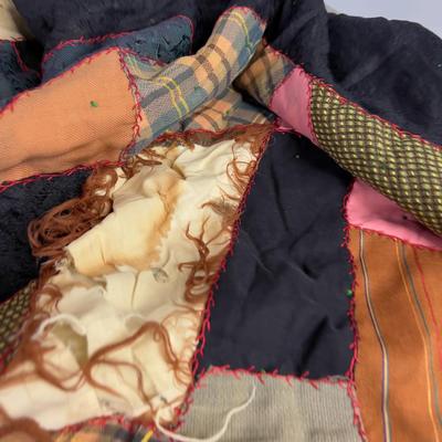 OLD Crazy Quilt, Antique