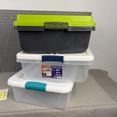 3 Storage tubs (Flat type for under the bed) 