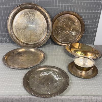 Silver Plated Serving Items (6) 