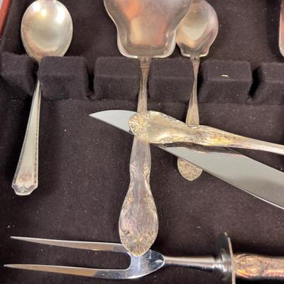 Silver ware; Mostly Plate Gorham, Serving For the Most Part with Box