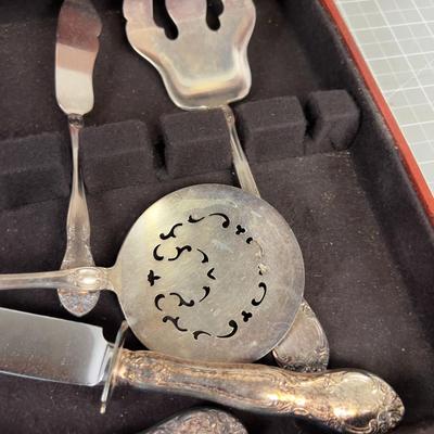 Silver ware; Mostly Plate Gorham, Serving For the Most Part with Box