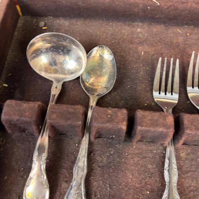 Silver ware; Mostly Plate Gorham, Serving For the Most Part with Box