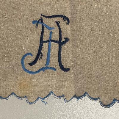vintage HAND EMBROIDERED GERMAN TABLECLOTH 