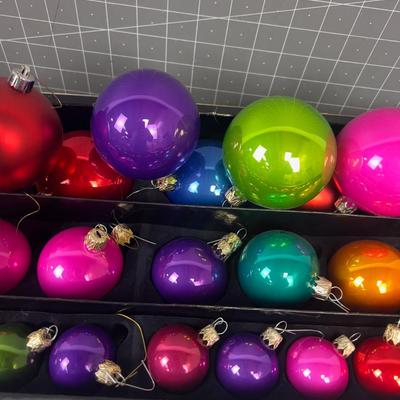 Colorful Christmas Bulbs Glass