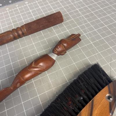 Wood Stuff: Brush, Letter Opener, Gavel, Bell Ringer