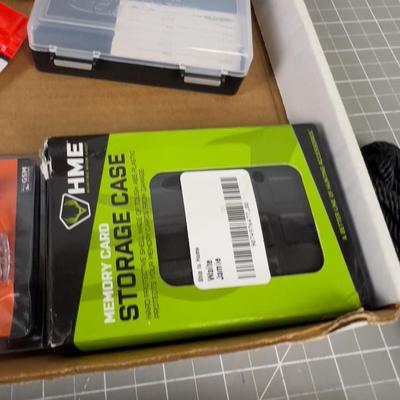 Tray of Outdoor Items: Bug Spray, Safety Glass,  etc.