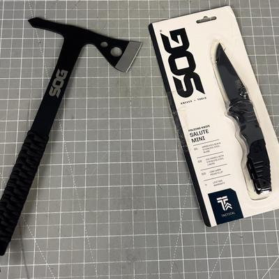 SOG Tactical Ax and Folding Knife