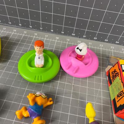 Big Lot of Toys and Figurines: Smurfs, Jetsons, and Garfield 