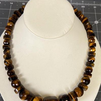 Good condition, Nice Sterling silver clasp 17" with Clasp 21" Very Heavy - Substantial