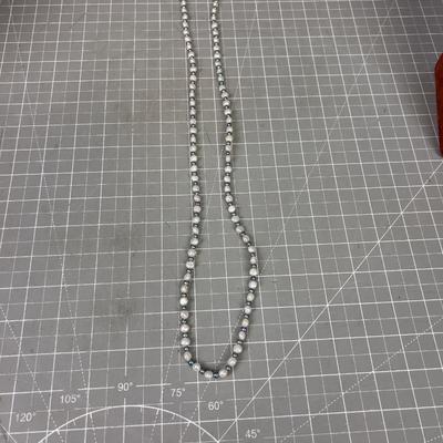 WOW! Small Pearl with Tiny Greenish Grey Pearl, NEAT! Necklace