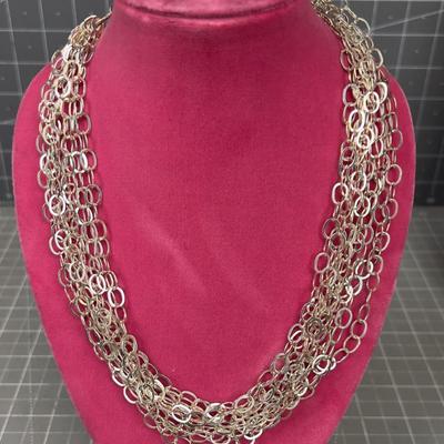 925 Silver Choker "Chains" 