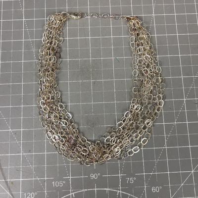 925 Silver Choker "Chains" 