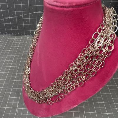 925 Silver Choker "Chains" 