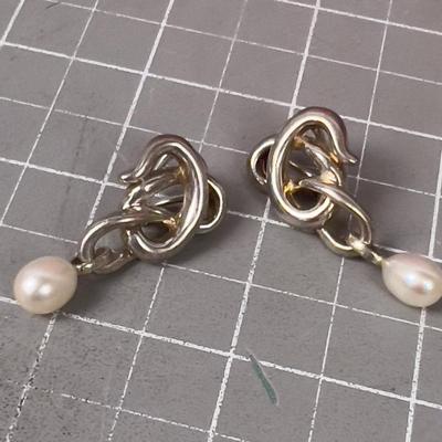 Sterling Pearl Dangles 