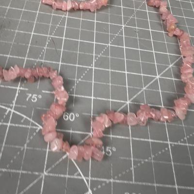 Pink Quartz (Love Stone) Necklace & Bracelet 