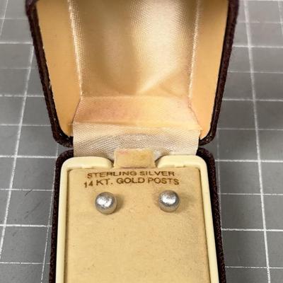 Sterling Silver with 14K Posts 