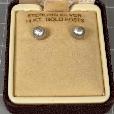 Sterling Silver with 14K Posts 