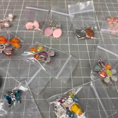 11 Pair of Dragon Flys and Birds Etc. Colorful  Theme Costume Jewelry Earrings