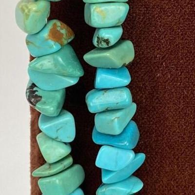 Carolyn Pollack Relios Turquoise 2-Strand Sterling Silver Necklace