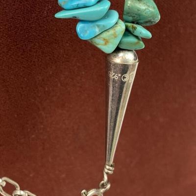 Carolyn Pollack Relios Turquoise 2-Strand Sterling Silver Necklace