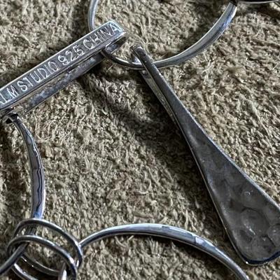RLM STUDIO ROBERT LEE MORRIS STERLING OVAL LINK NECKLACE BELT 36”