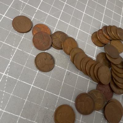 50 Wheat Pennies 