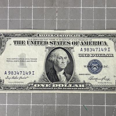 1935 One Dollar Silver Certificate 
