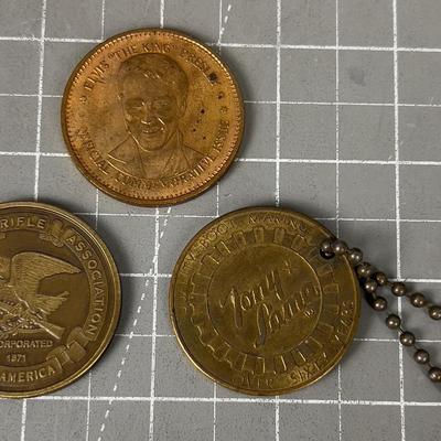 3 Coins: NRA, Elvis and Tony Lama 