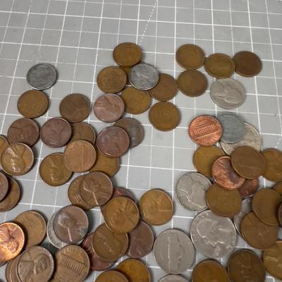 BIG Lot of US Coins: Half Dollars, Wheat Pennies, Quarters Etc. 