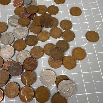 BIG Lot of US Coins: Half Dollars, Wheat Pennies, Quarters Etc. 