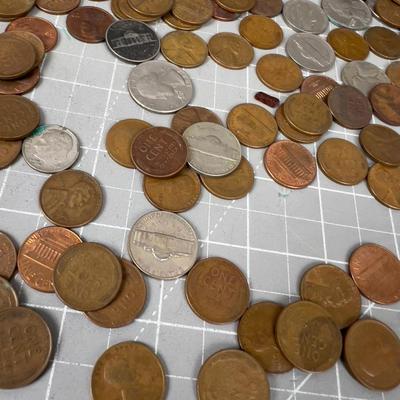 BIG Lot of US Coins: Half Dollars, Wheat Pennies, Quarters Etc. 