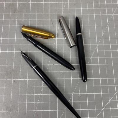 3 Black Fountain Pens