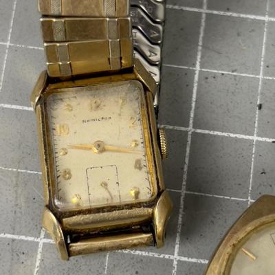 2 Hamilton 10K Gold Filled Wrist Watches