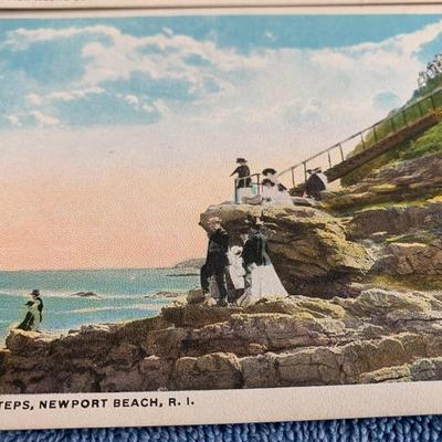 Vintage Postcard Lot - Rhode Island Scenes - Airport, Mile Post Restaurant, Coastline, Street Scene