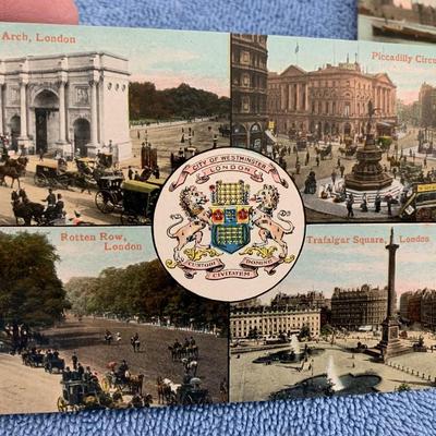 Vintage Great Britain Postcard Scenes Valentines Series London Parliament Windsor